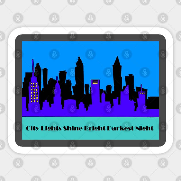 City Lights Sticker by Loose Tangent Arts